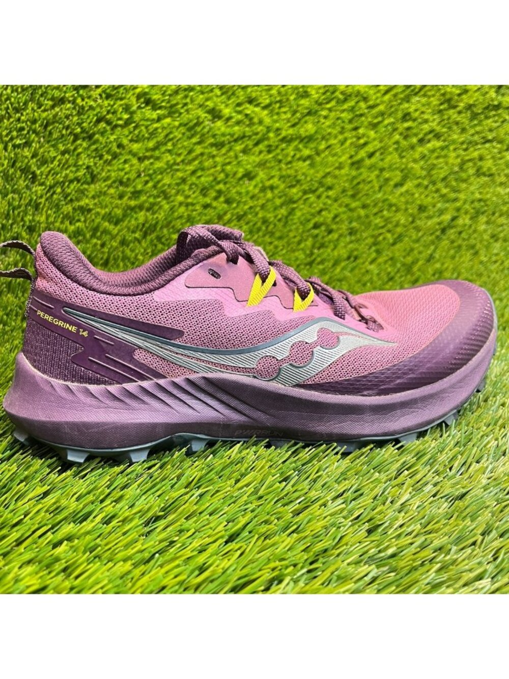 Saucony Peregrine 14 Womens Size 7 Purple Athletic Trail Running Shoes Sneakers